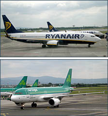Aer Lingus und Ryanair, © Juergen Kullmann