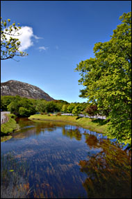 Diamond Hill von Kylemore Abbey aus, © 2015 Jürgen Kullmann