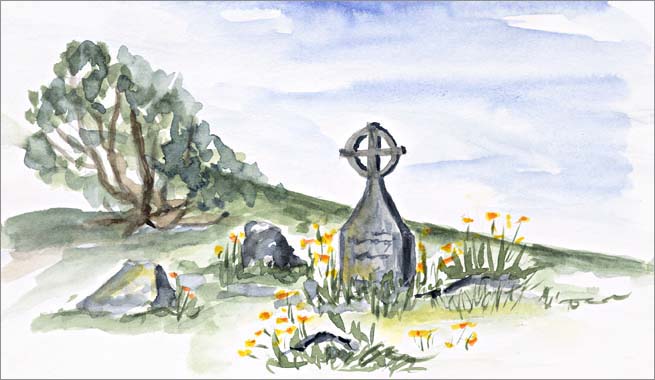 Friedhof Renvyle Point, © 2017 Hildegard Vogt-Kullmann