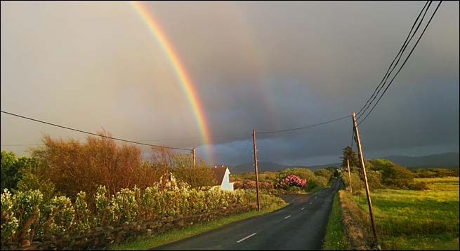 Regenbogen über Renvyle, © 2019 Hildegard Vogt-Kullmann